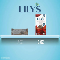 LILY'S Almond Dark Chocolate Style No Sugar Added, Sweets Bars, 3 oz (12 Count)
